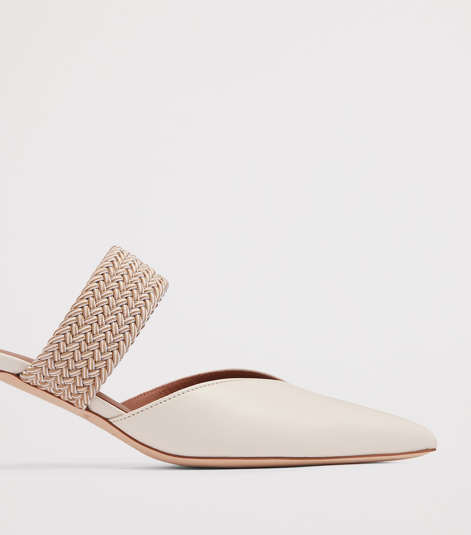 Ivory Leather Maisie Mules 45