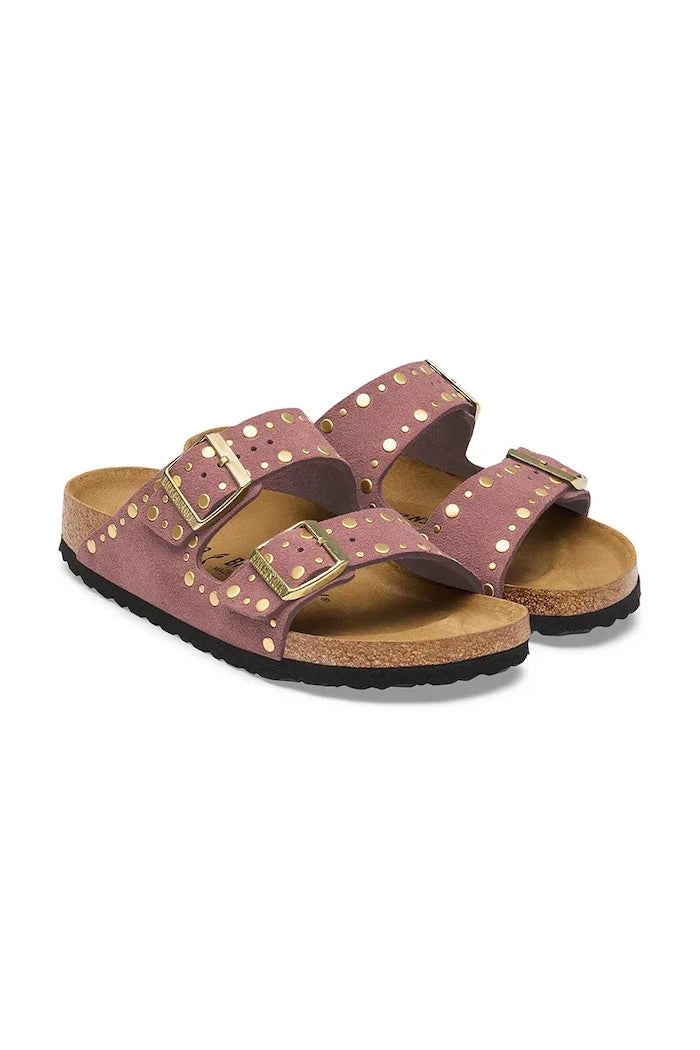 Birkenstock Kadın Süet Terlik Arizona Rivets Suede Leather