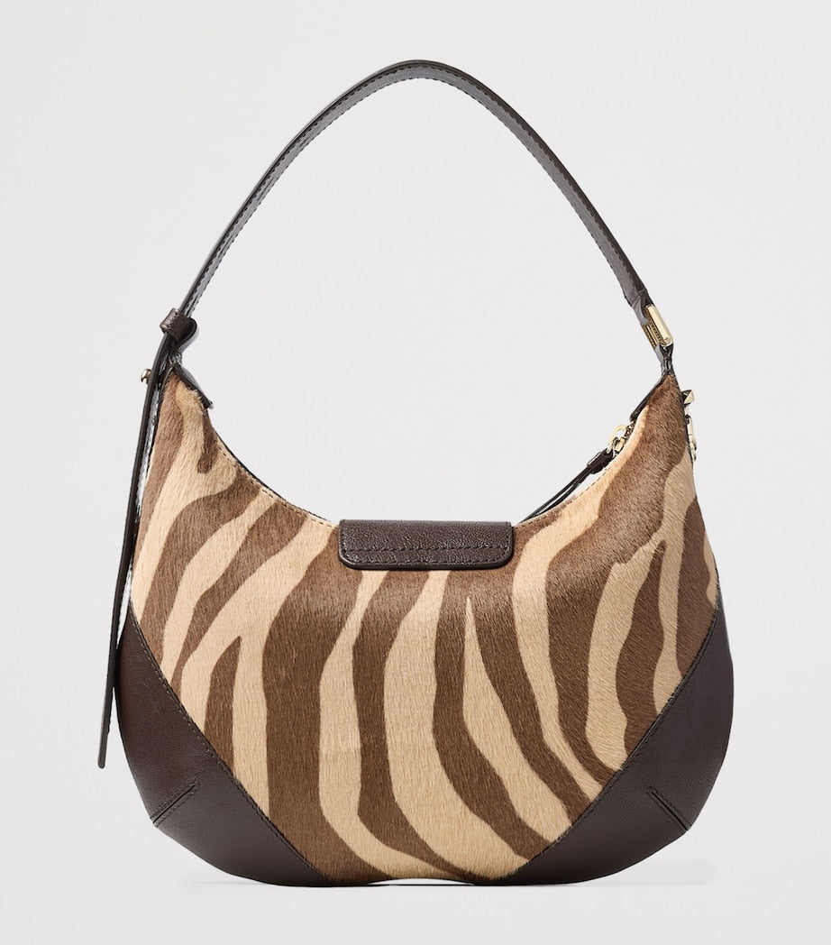 Jimmy Choo Small Bar Pony Hair-Leather Shoulder Bag