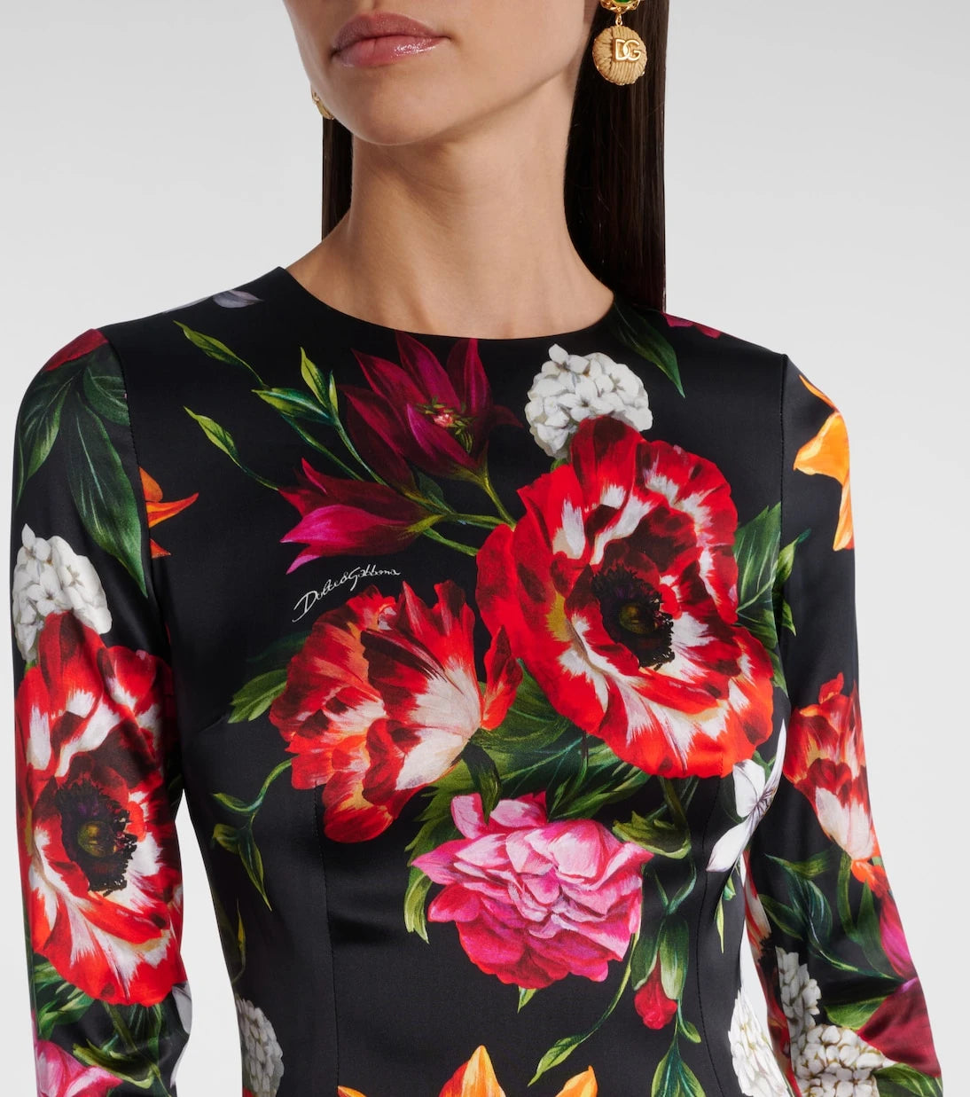 Dolce&Gabbana - فستان ميدي بنقشة الأزهار
