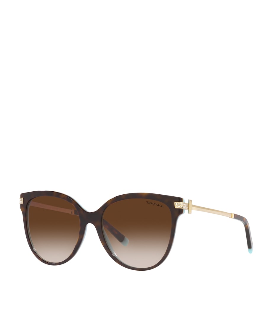 Tiffany & Co. Brown Havana Pillow Sunglasses