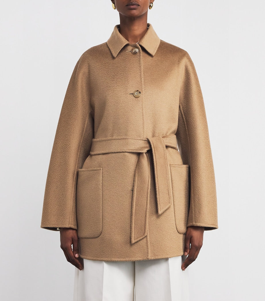 Beige Cashmere Lembi Short Coat