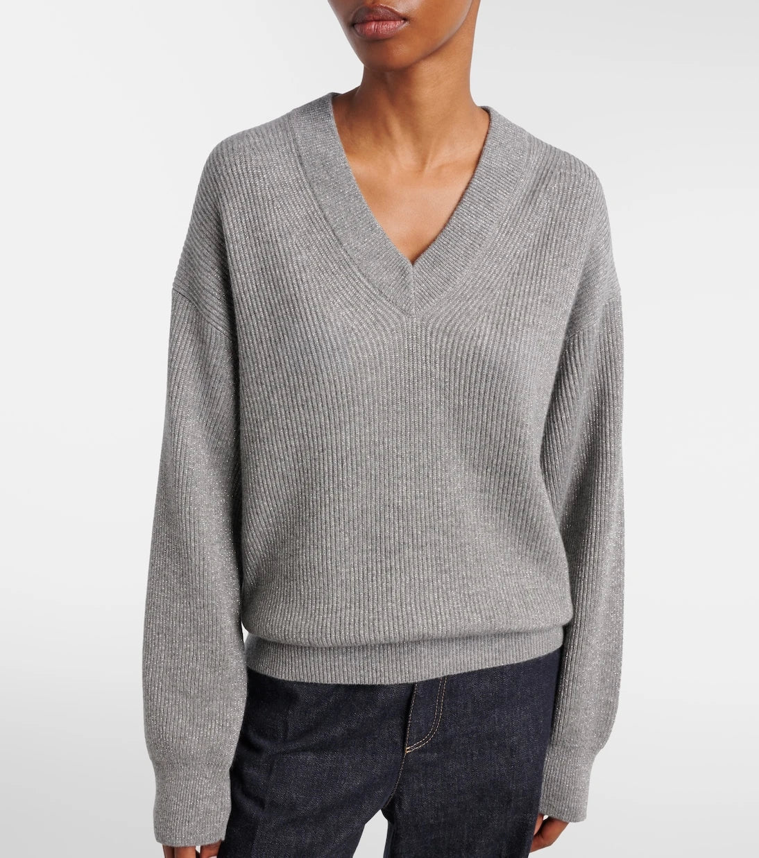 Brunello Cucinelli - Ribbed-knit cashmere-blend sweater