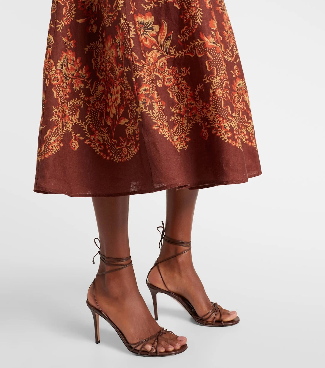 Alémais - Seraphina printed linen midi dress