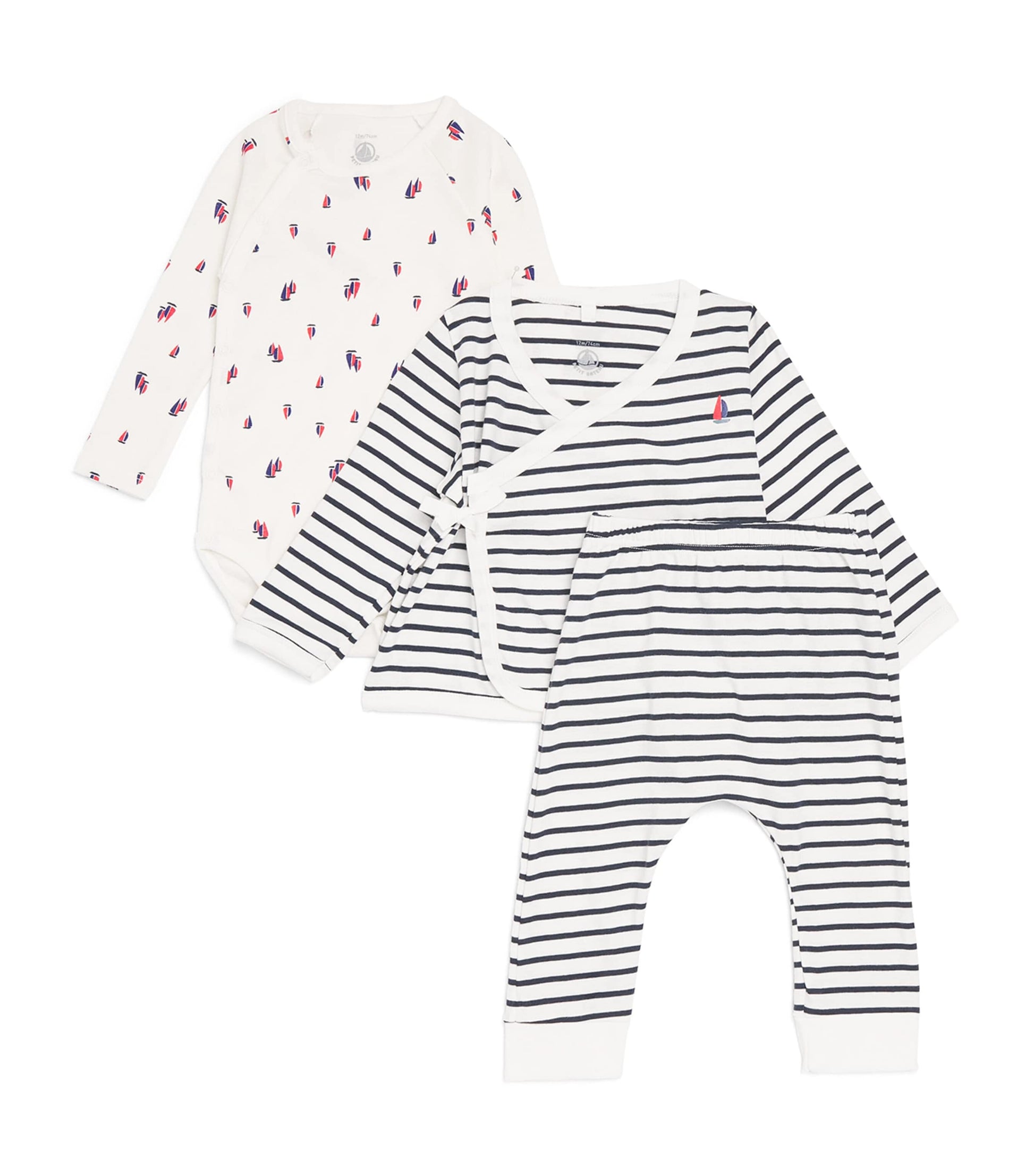 Petit Bateau Nautical Bodysuit, Top and Leggings Set (1-18 Months)
