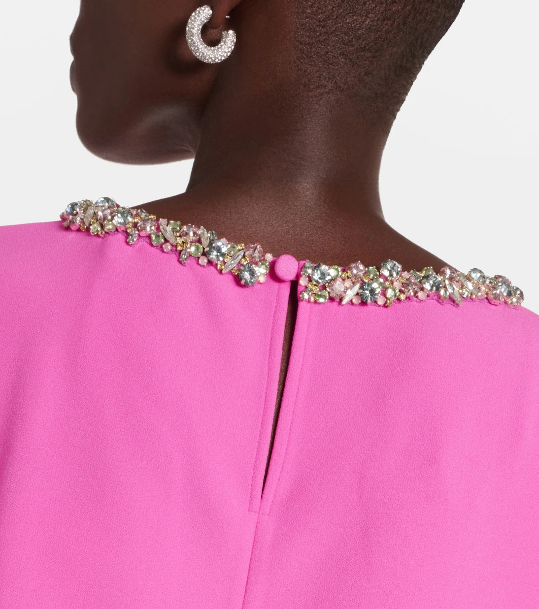 Safiyaa - Amarella crystal-embellished crêpe gown