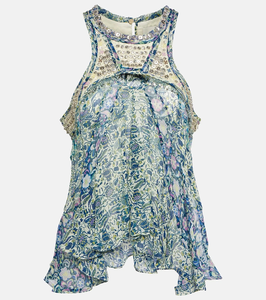 Isabel Marant - Onyle printed silk chiffon top