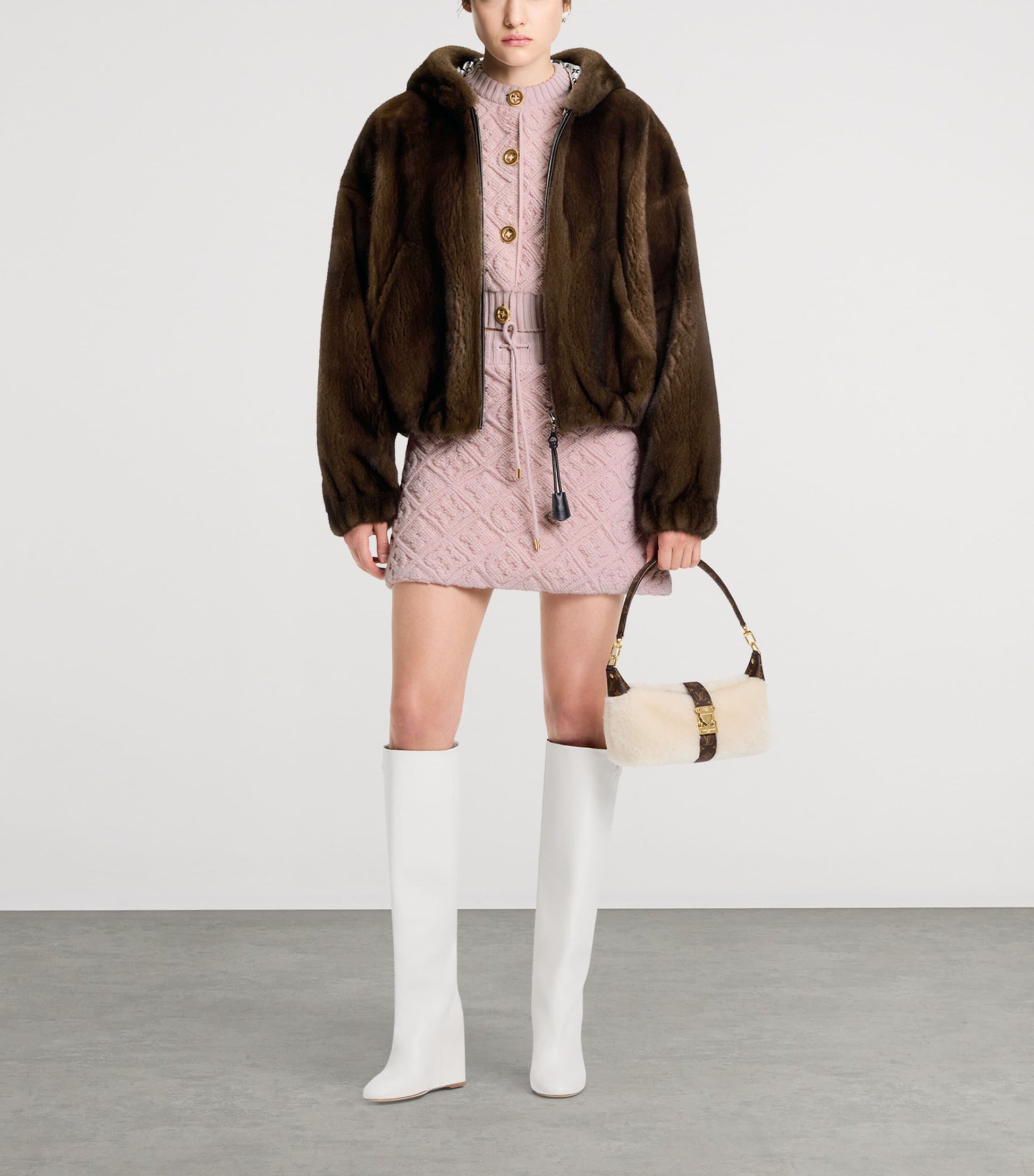 LOUIS VUITTON Shearling Mia Pochette Shoulder Bag