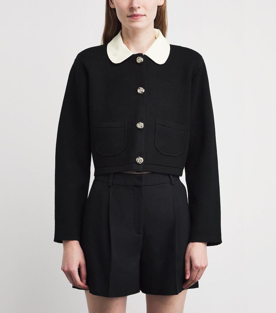 Claudie Pierlot Black Collared Cardigan