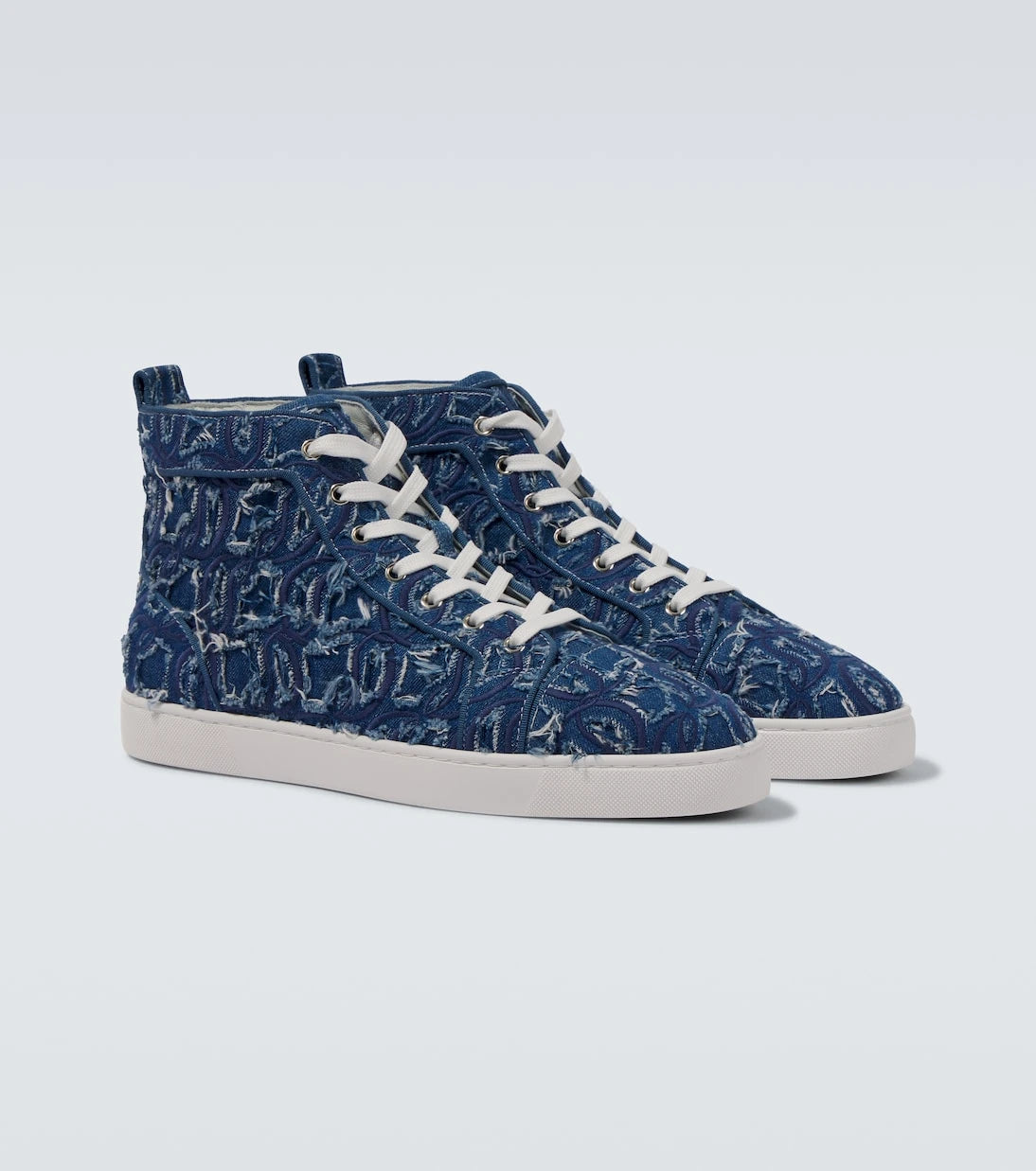 Christian Louboutin - Louis denim high-top sneakers