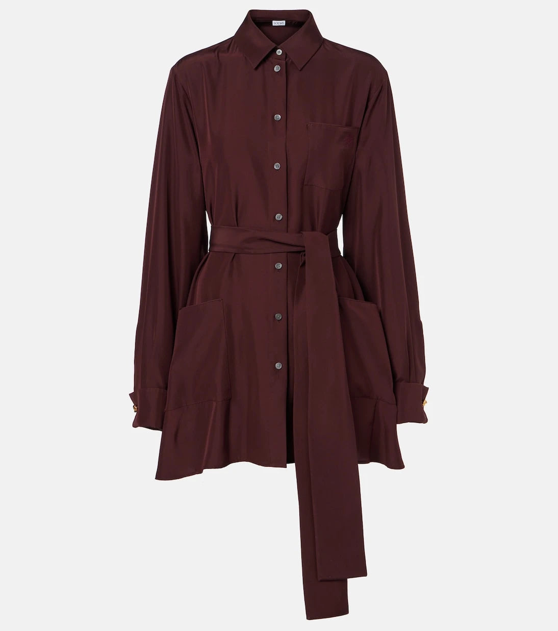Loewe - Belted silk blouse