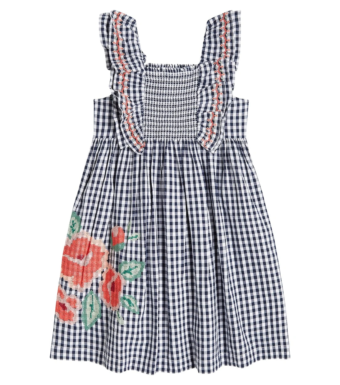 Tartine et Chocolat - Gingham embroidered cotton dress