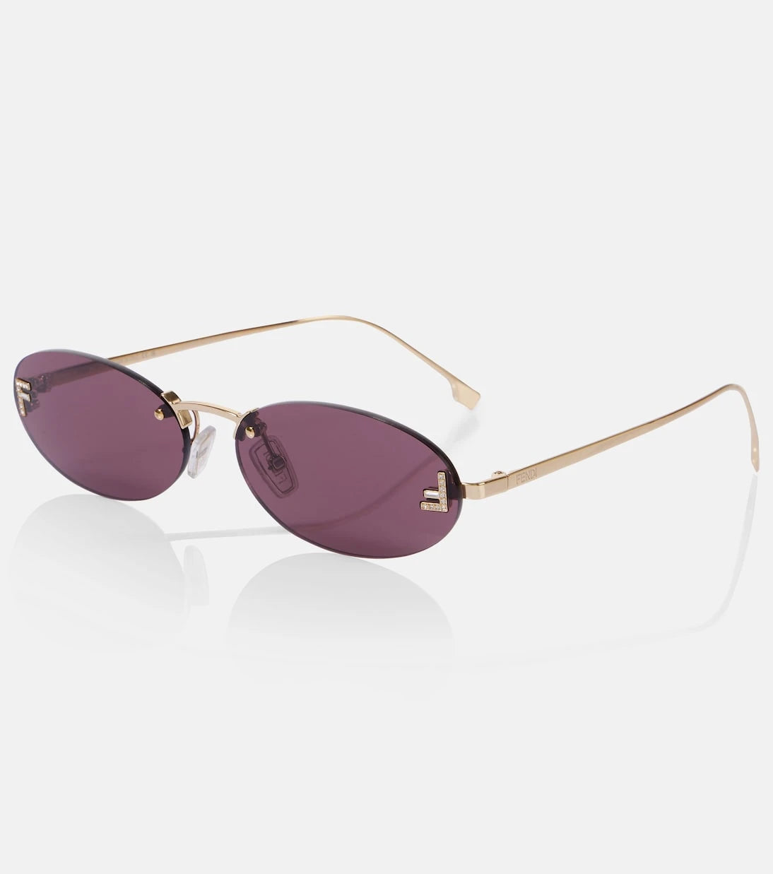 Fendi - Fendi First Crystal oval sunglasses