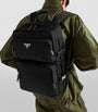 Re-Nylon and Leather Backpack