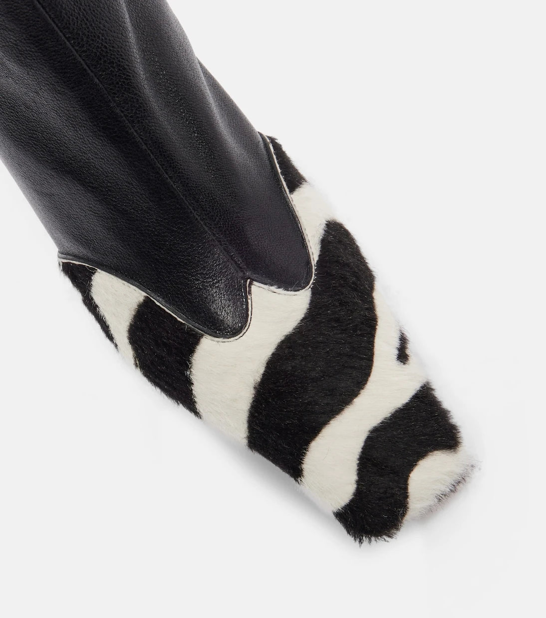 Khaite - Nevada 85 calf hair and leather ankle boots