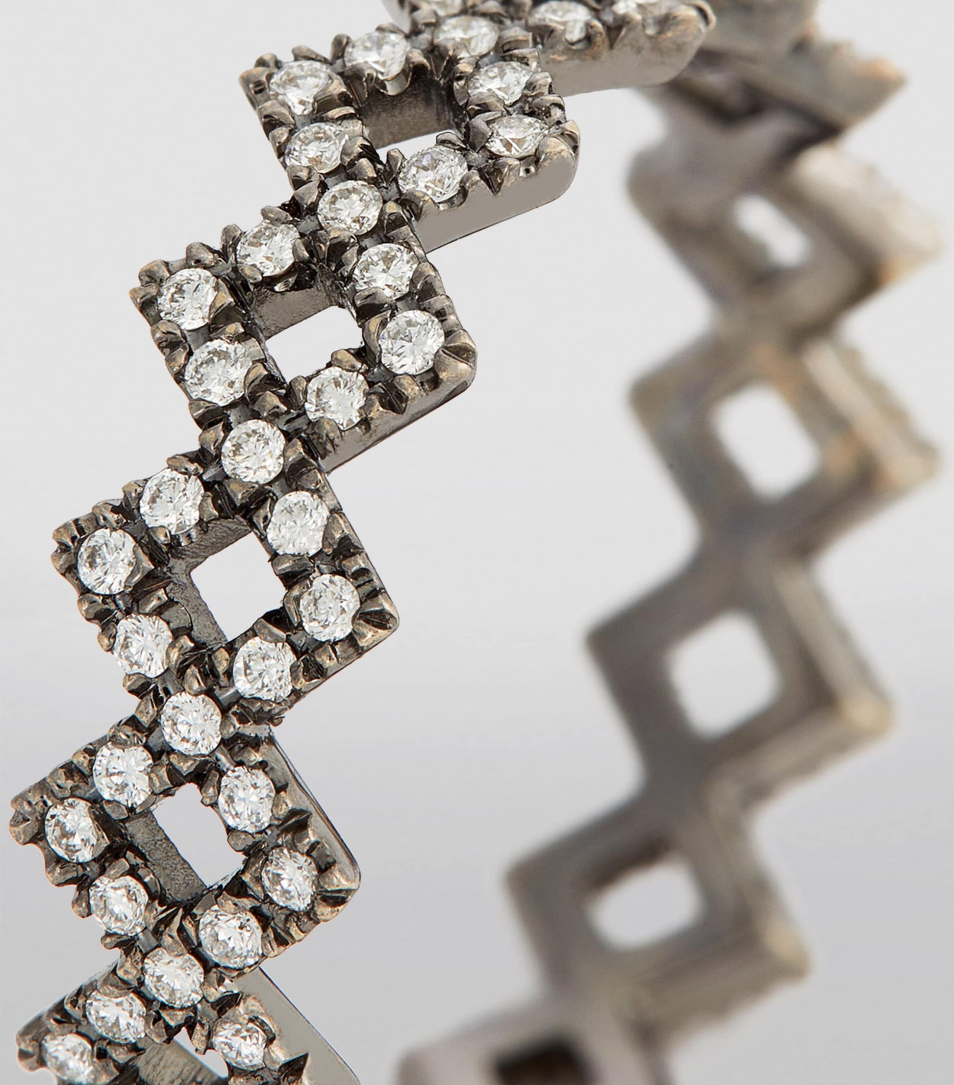 Eva Fehren Blackened White Gold and Diamond Rex Ring