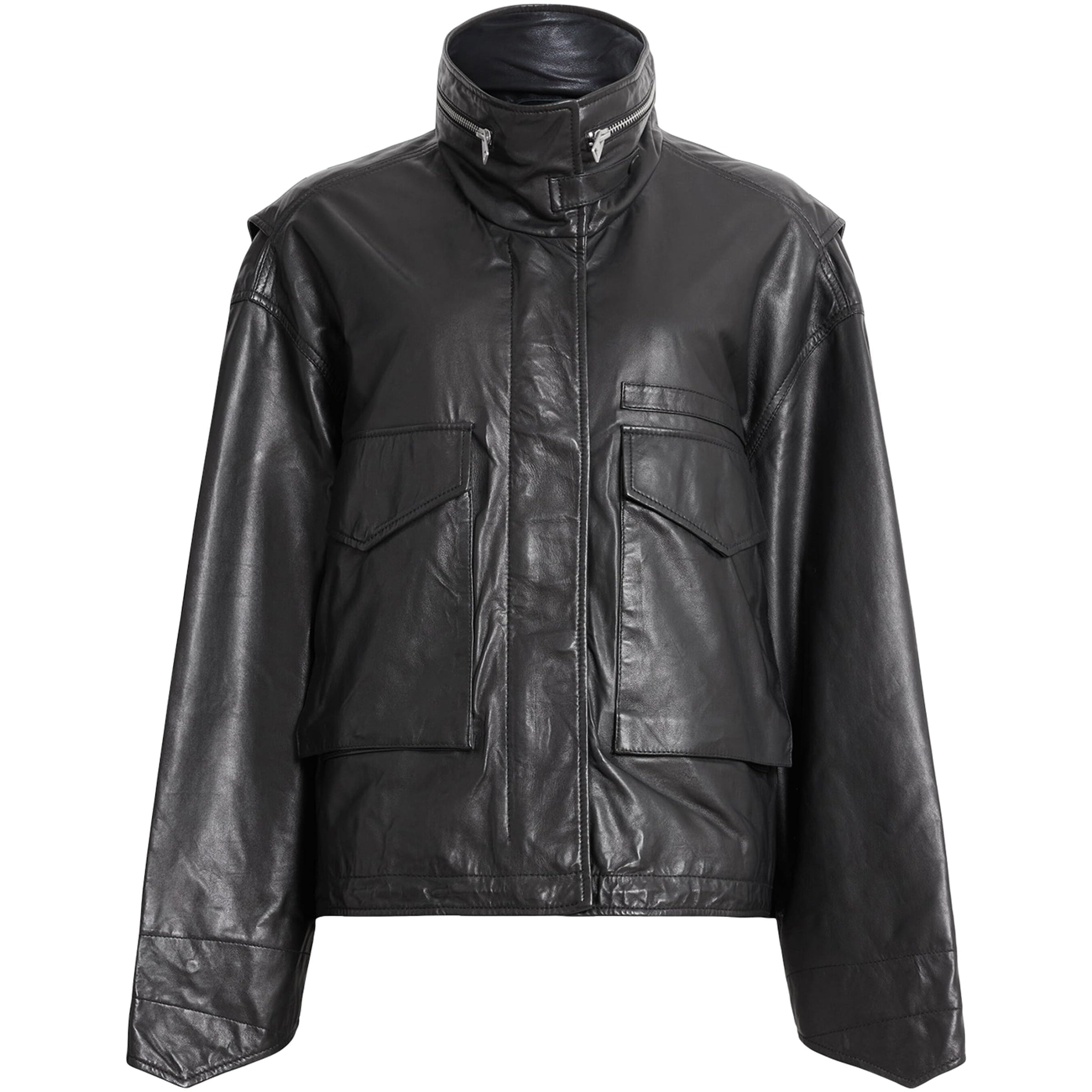 Black Clay Leather Jacket