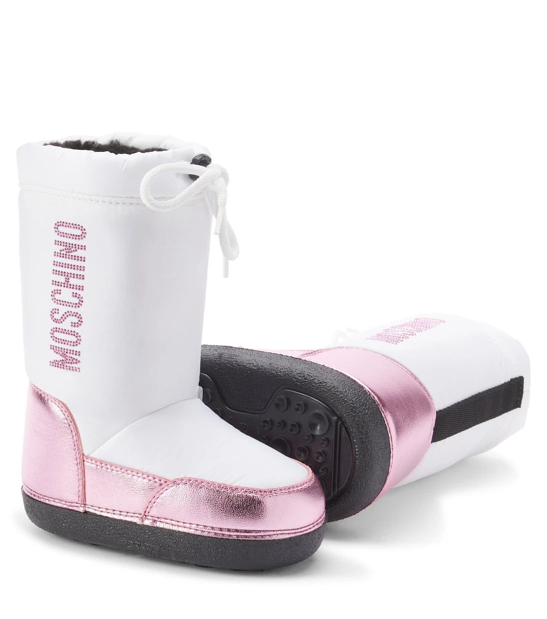 Moschino Kids - Logo faux leather snow boots