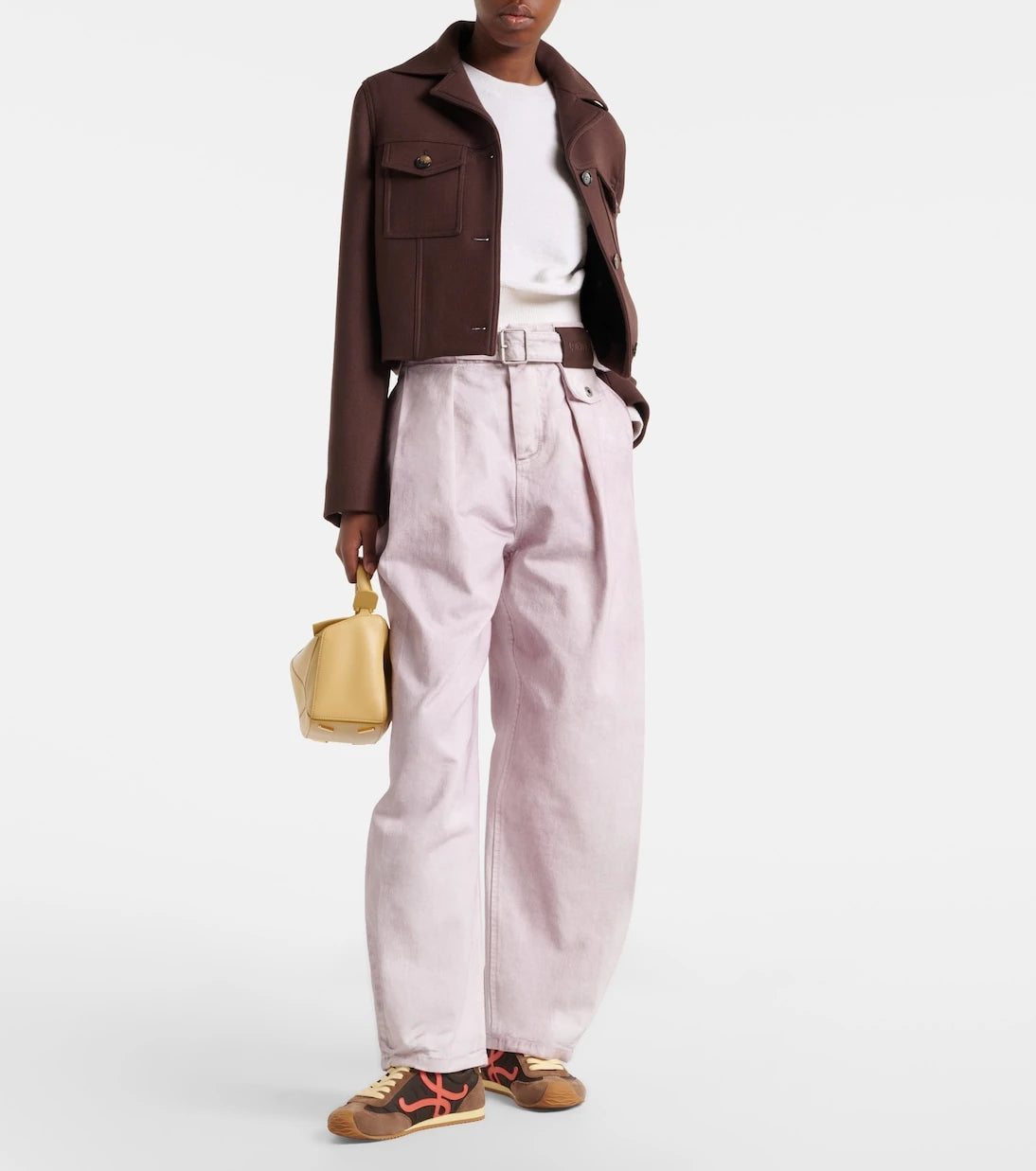Loewe - بنطال جينز واسع الساقين بحزام