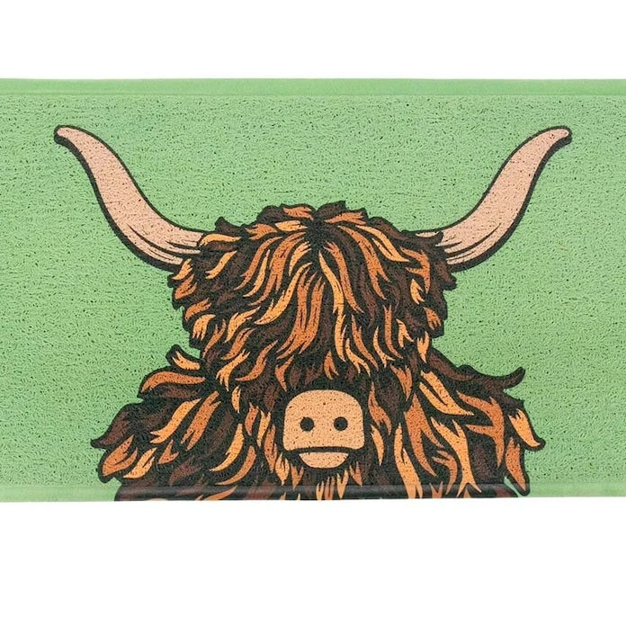 Изтривалка Artsy Doormats Highland Cow Door