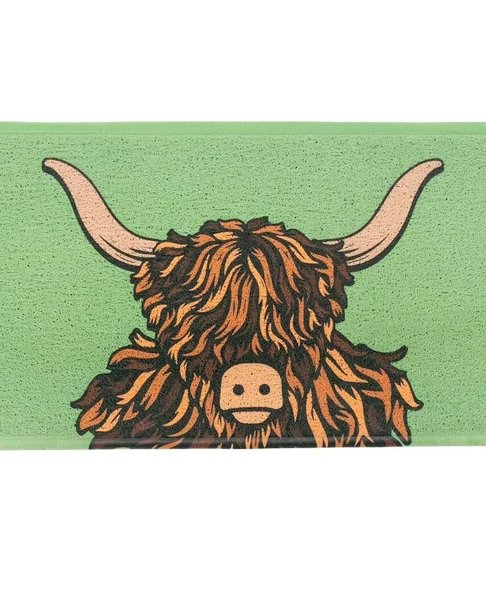Artsy Doormats Highland Cow Kapı Paspası