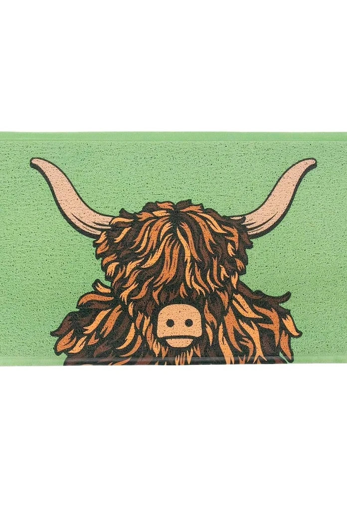 Изтривалка Artsy Doormats Highland Cow Door