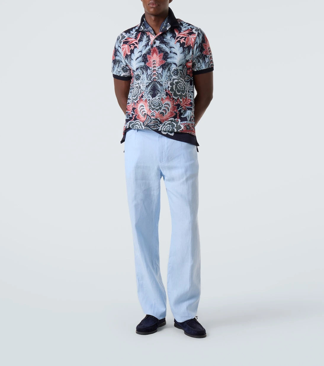 Etro - Paisley cotton piqué polo shirt