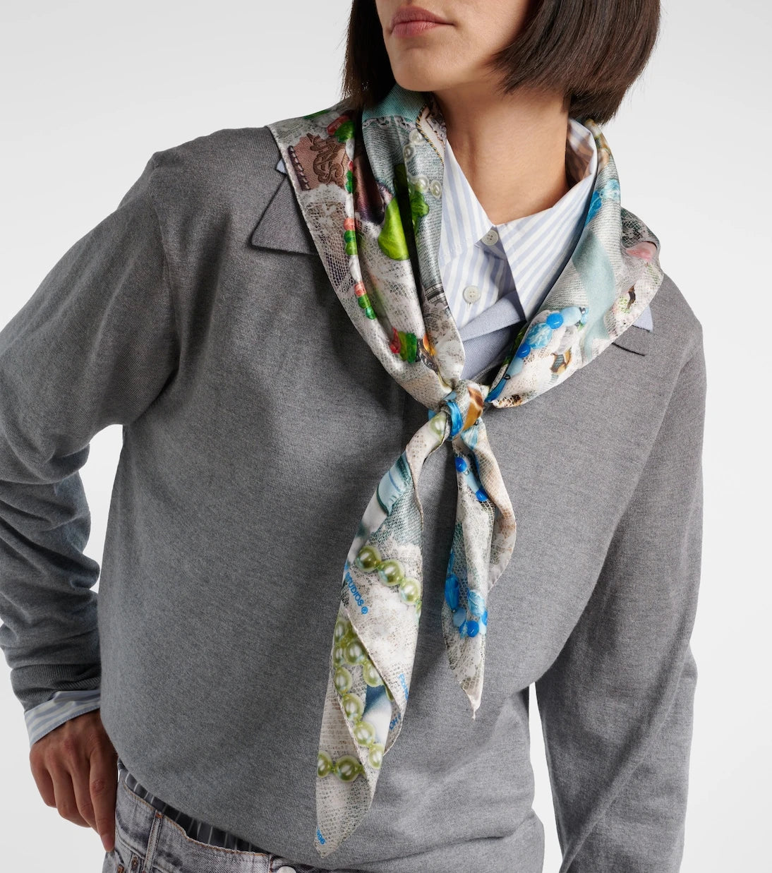 Acne Studios - Printed silk scarf