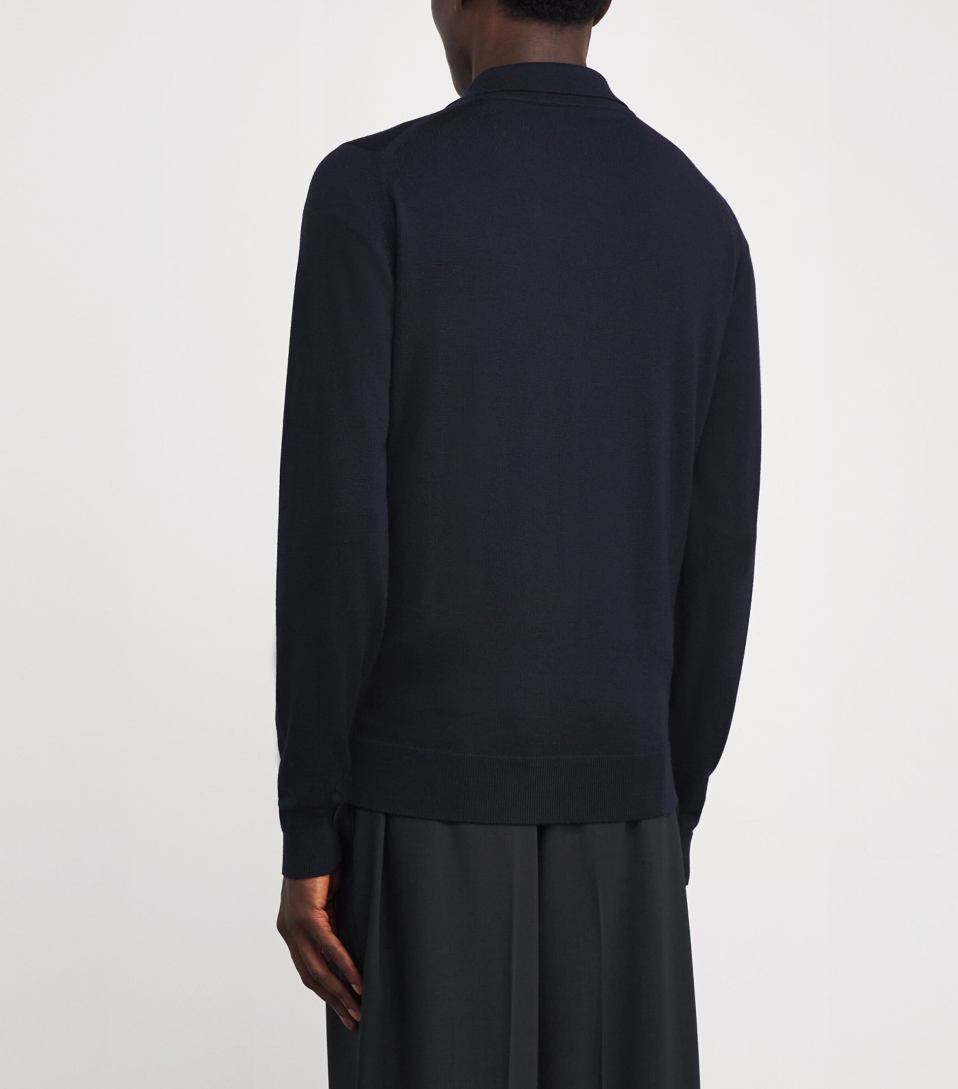 Navy Merino Wool Hybrid Overshirt