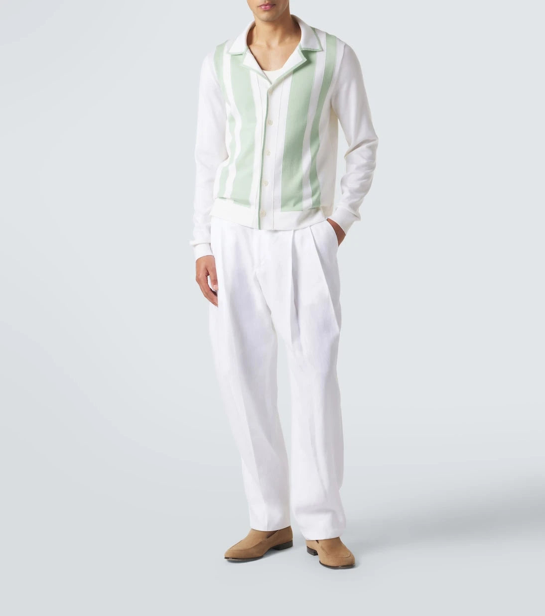 Dolce&Gabbana - Striped wool and silk shirt