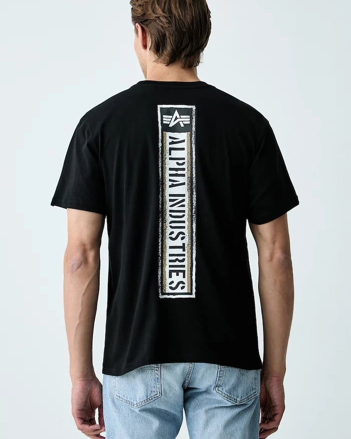 Alpha Industries Erkek Pamuklu Tişört Backprint Vintage Panel