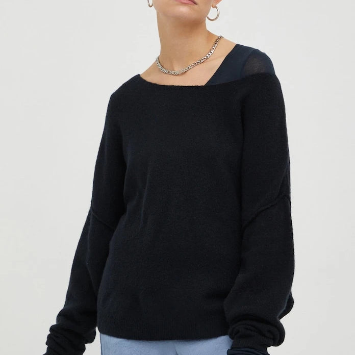 American Vintage kadın yün katkılı triko PULL ML COL BATEAU