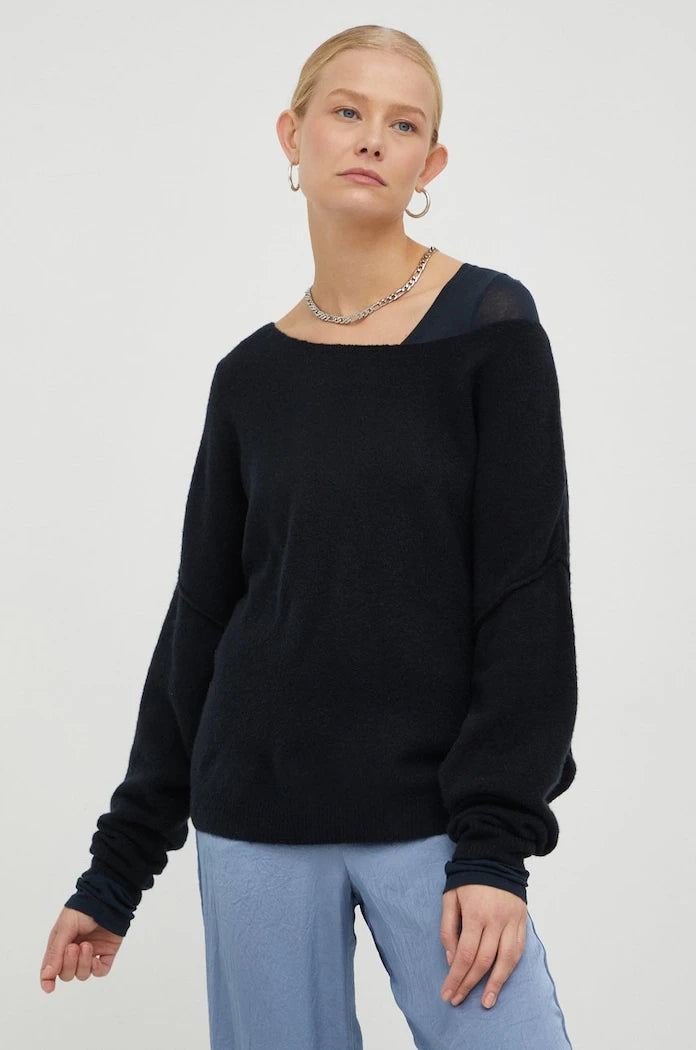 American Vintage kadın yün katkılı triko PULL ML COL BATEAU