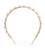 Jennifer Behr Gold Pearl-Embellished Double Ayla Headband