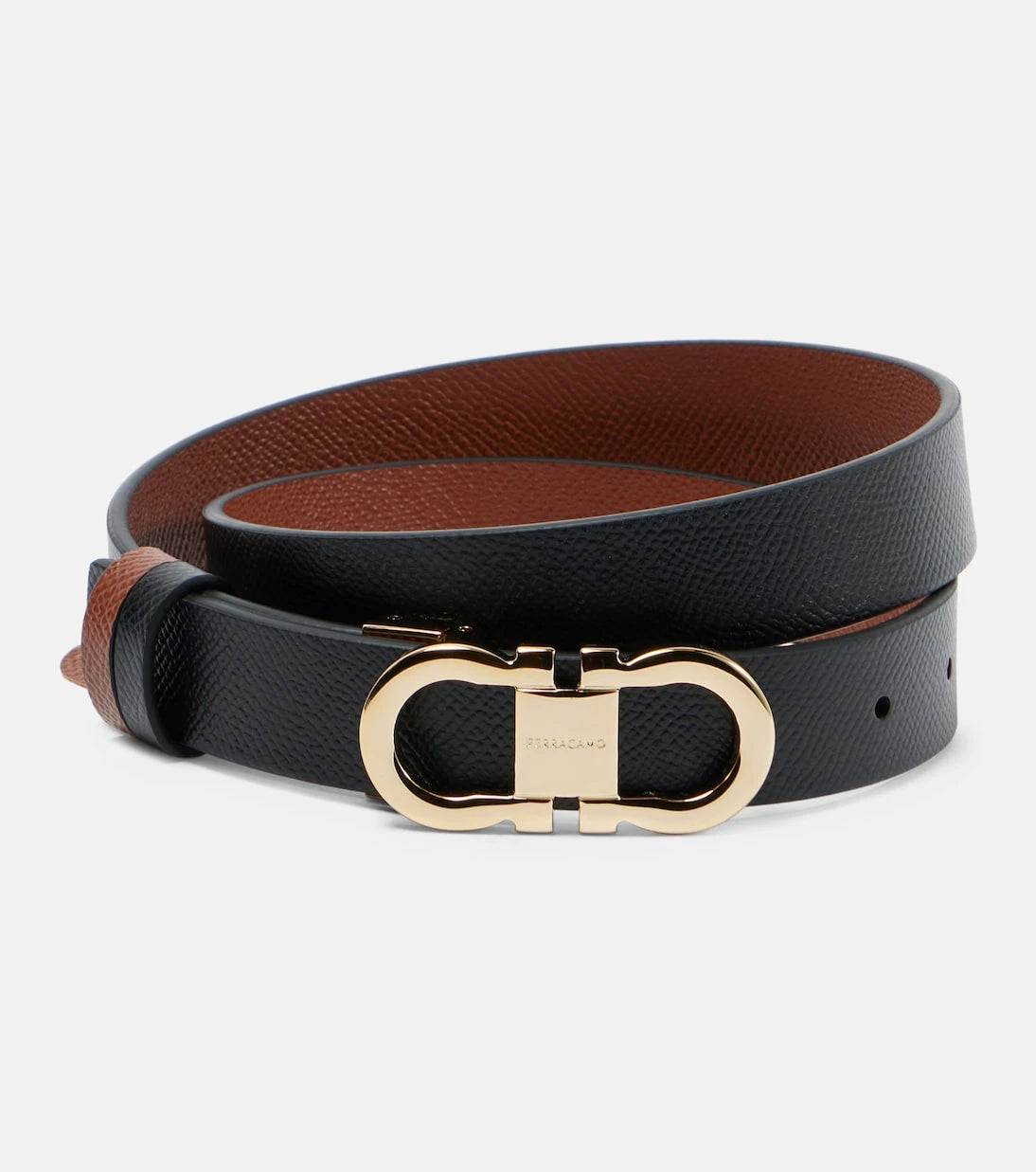 Ferragamo - Gancini reversible leather belt