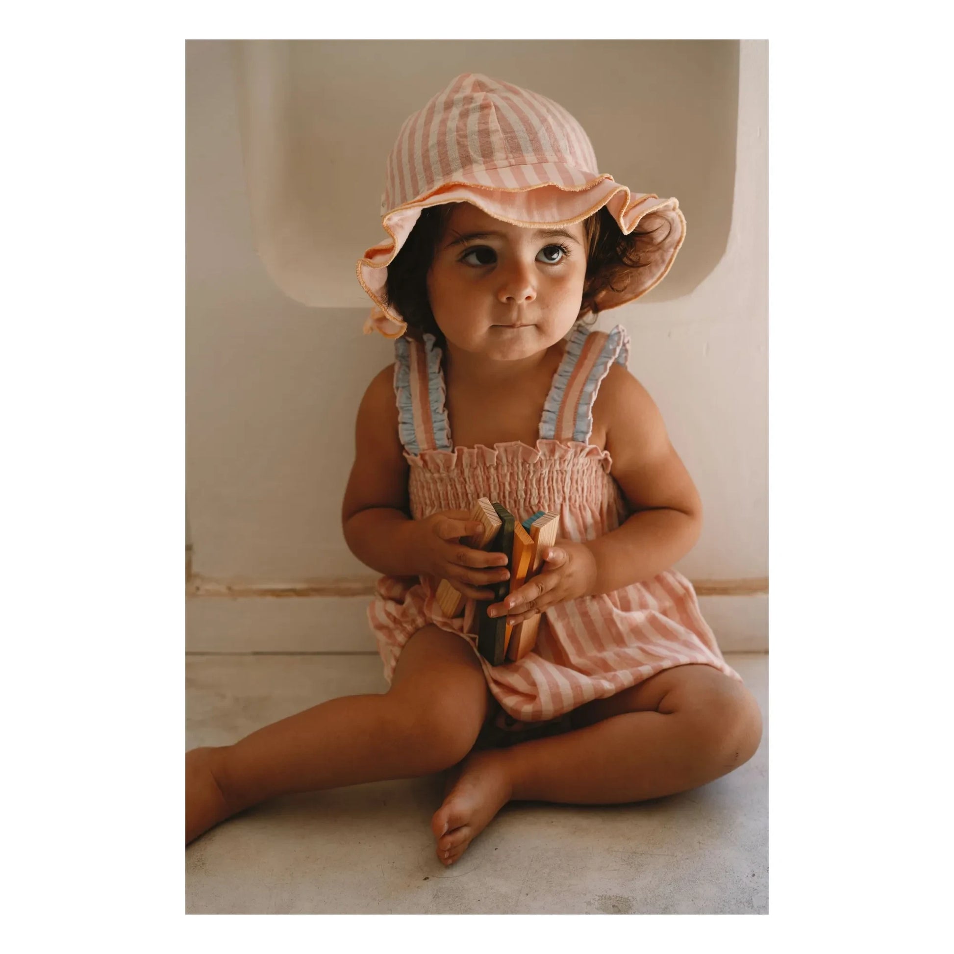 Lilinoa - Mona Stripe romper | Blush