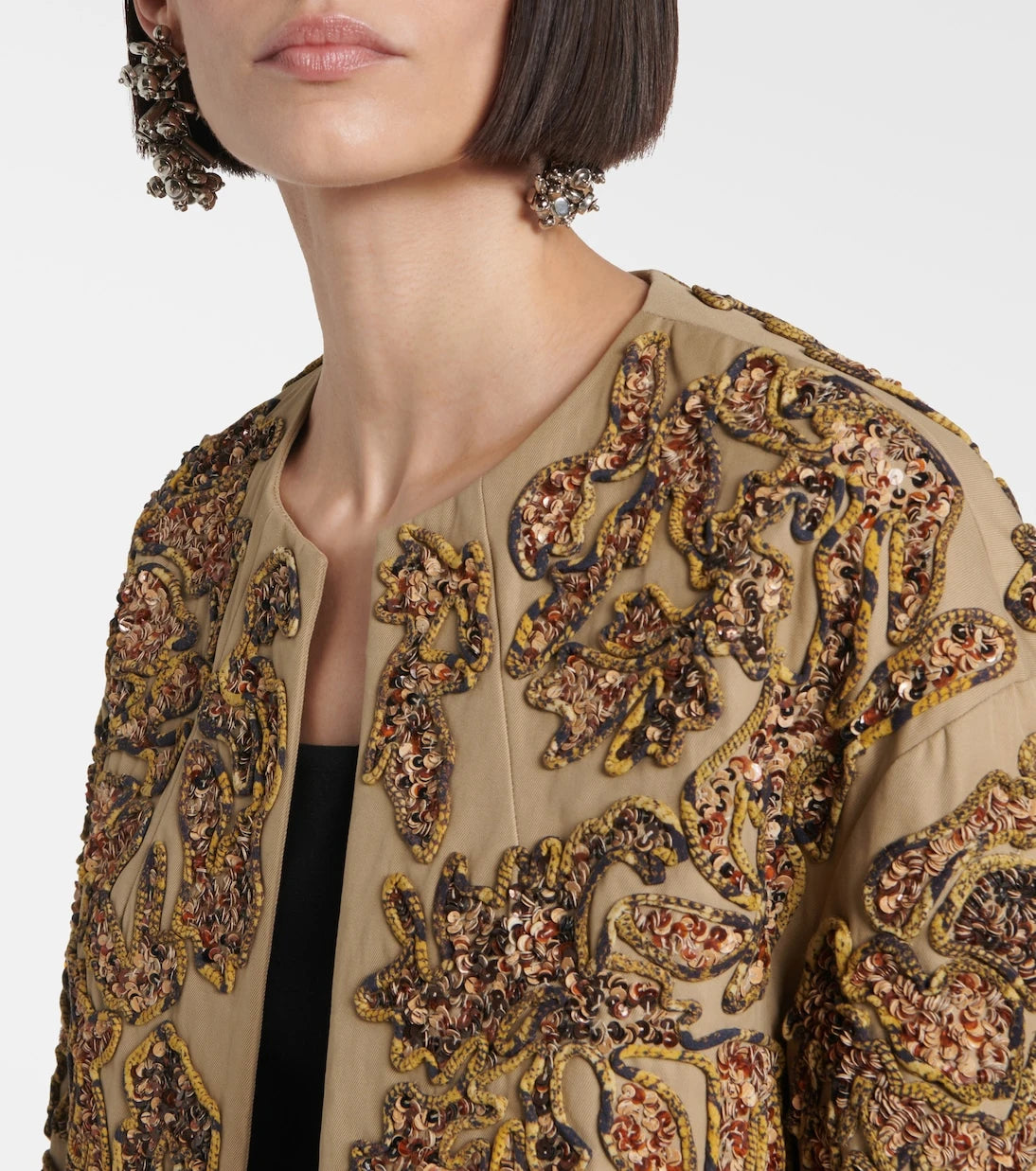 Dries Van Noten - Sequined cotton jacket
