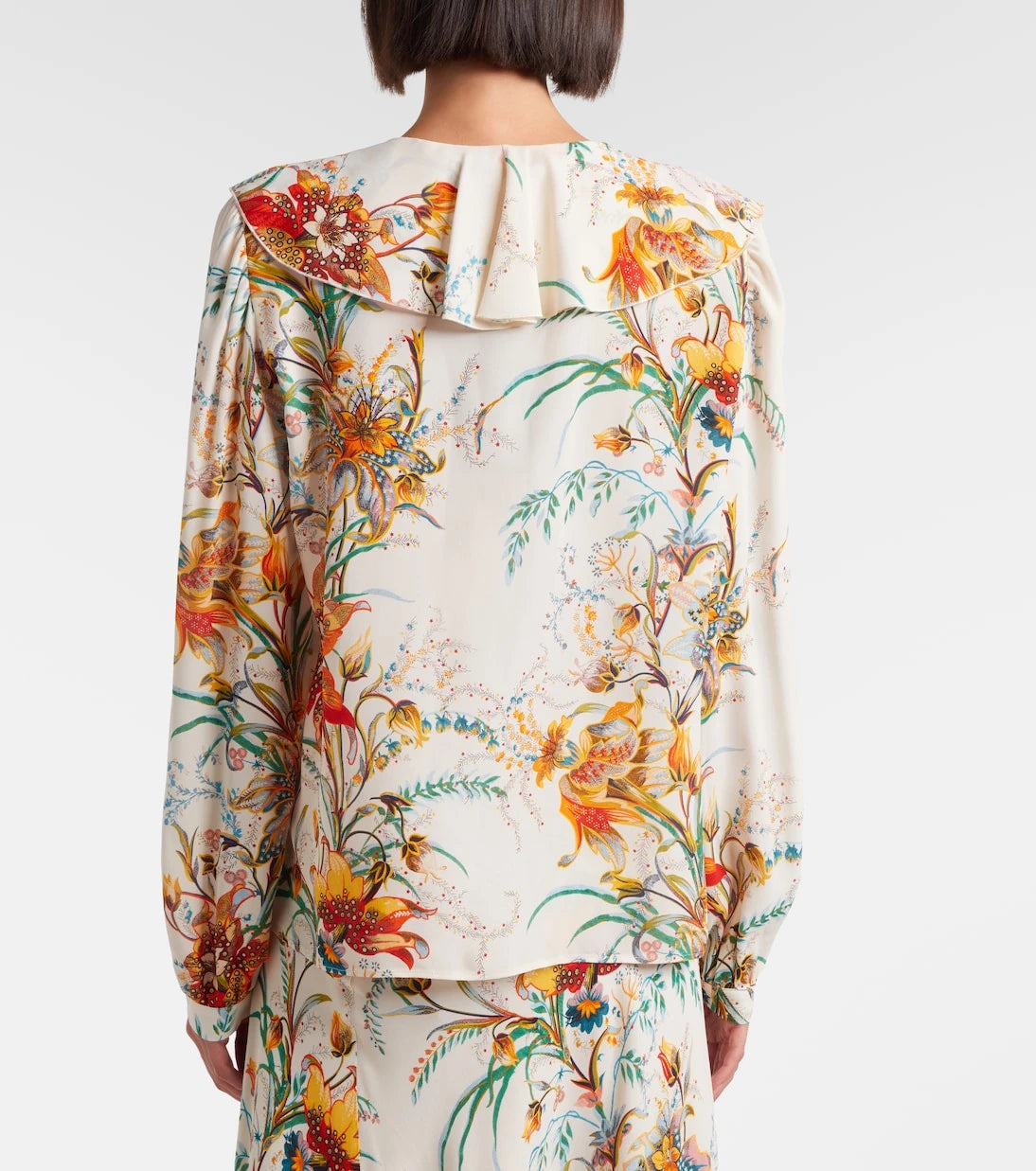 Etro - Floral ruffled shirt