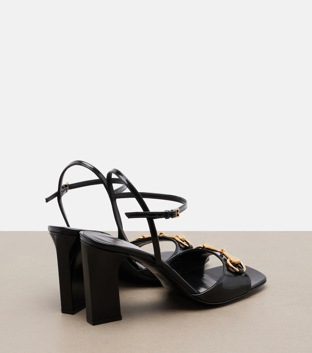 Gucci - Signora Horsebit leather slingback sandals