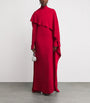 Red Crepe Cady Carrington Maxi Dress