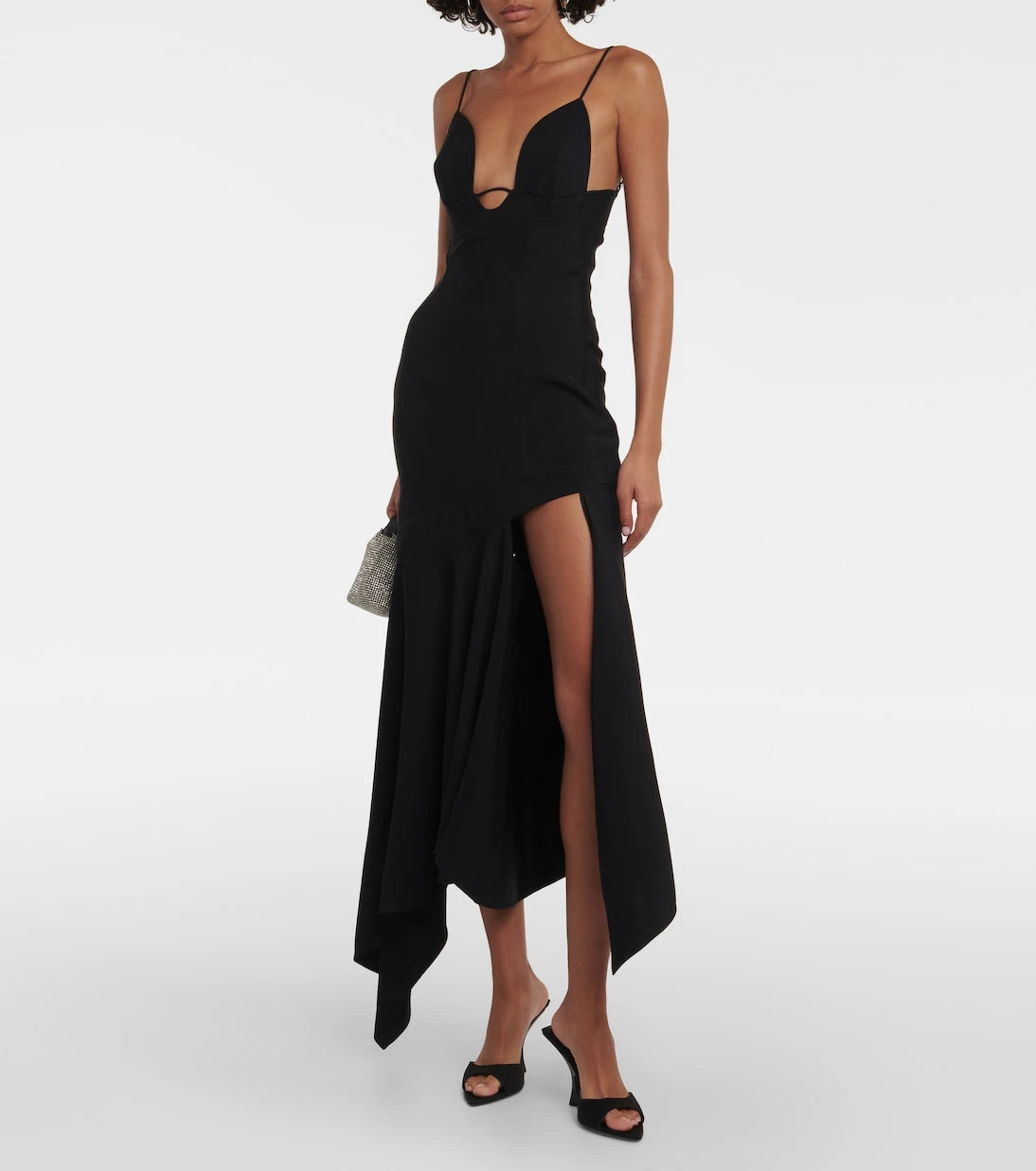 Mugler - Paneled midi dress