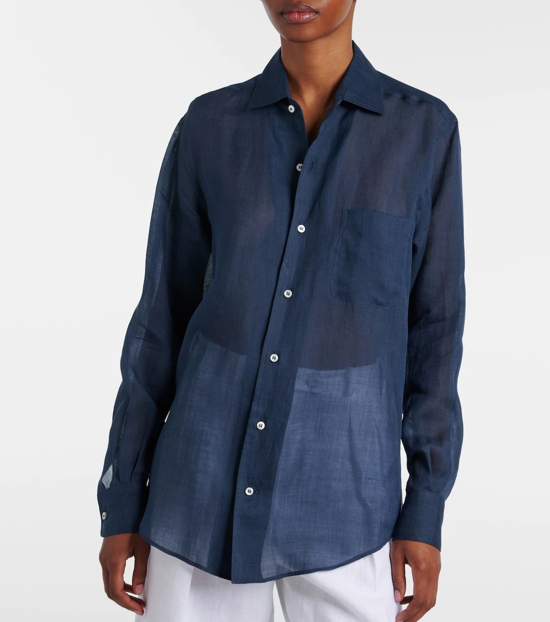 Loro Piana - Semi-sheer ramie shirt
