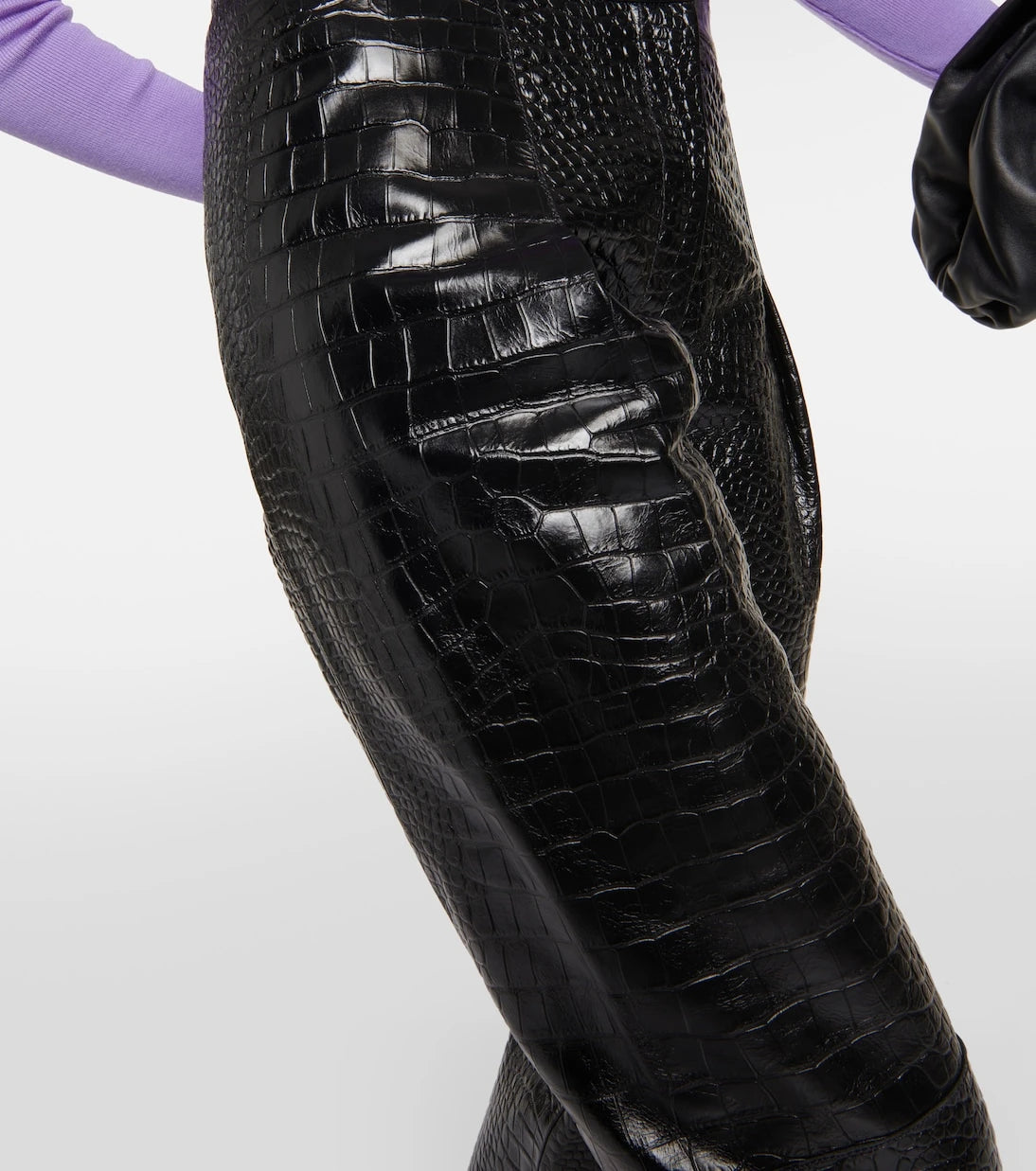 Victoria Beckham - High-rise leather leggings