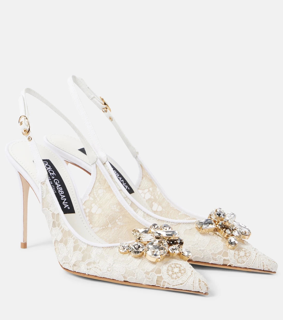Dolce&Gabbana - Rainbow lace slingback pumps