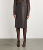 Yves Salomon Beige Nappa Leather Pencil Skirt