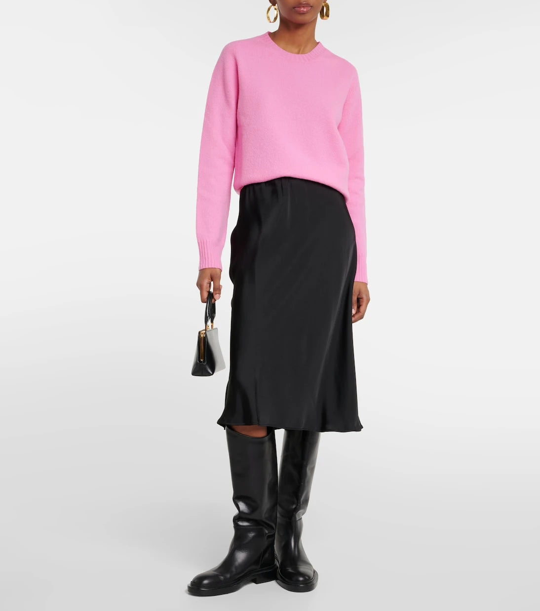 Jil Sander - Satin midi skirt
