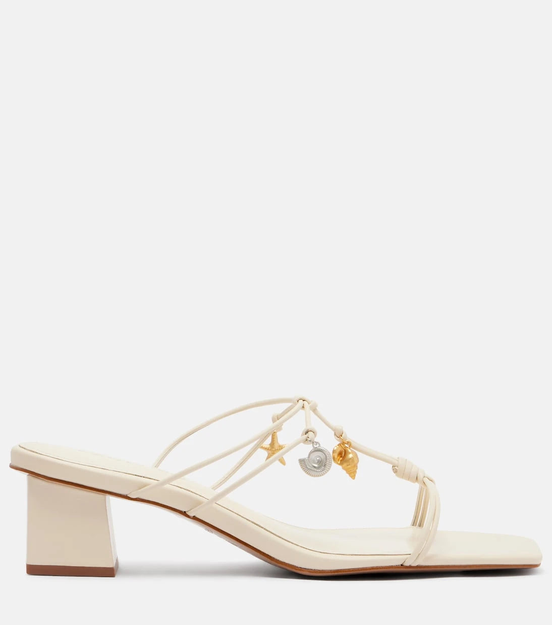 Farm Rio - Embellished leather mules