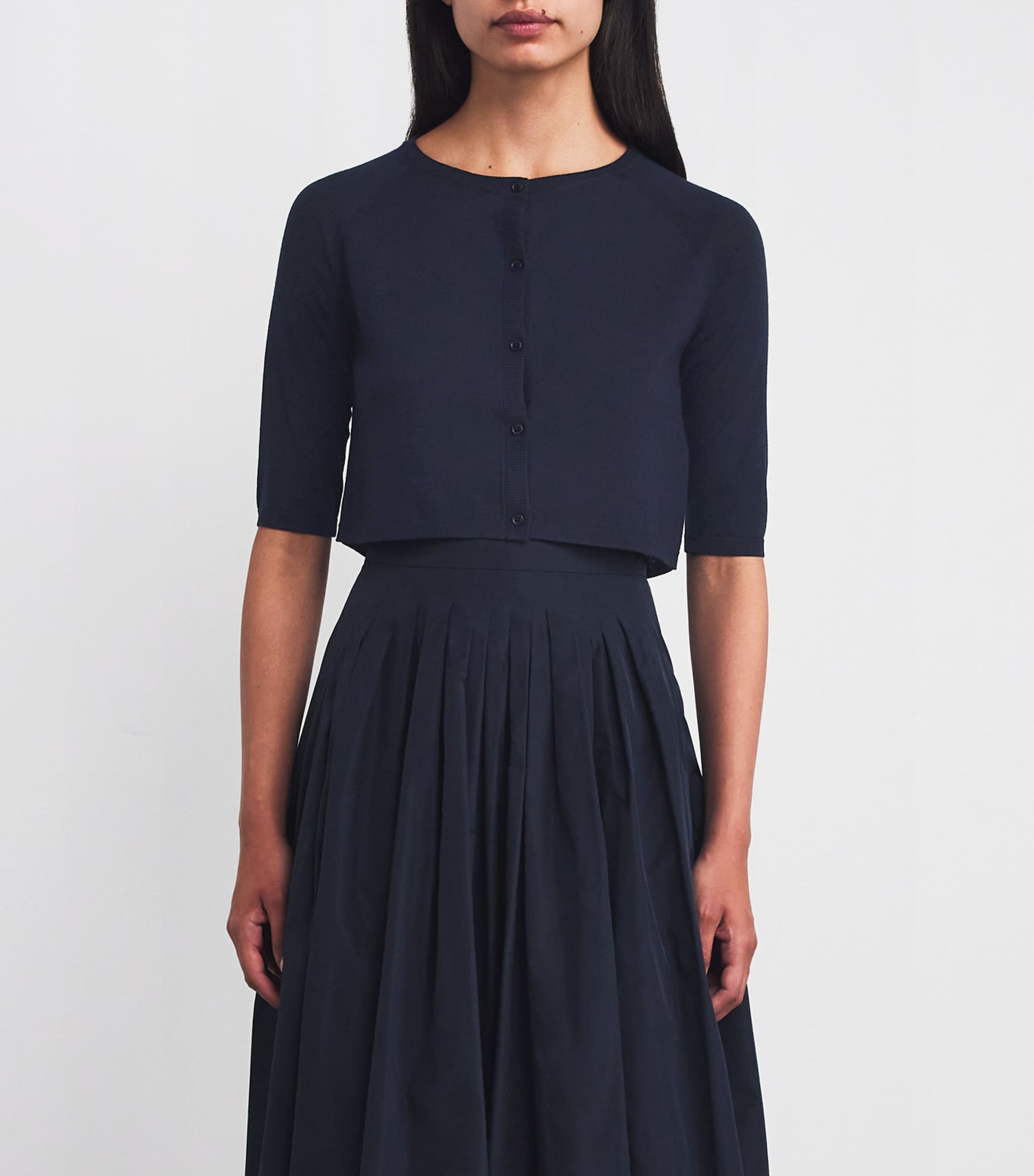 Max Mara Blue Virgin Wool Cardigan