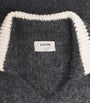 System Grey Wool-Blend Polo Sweater