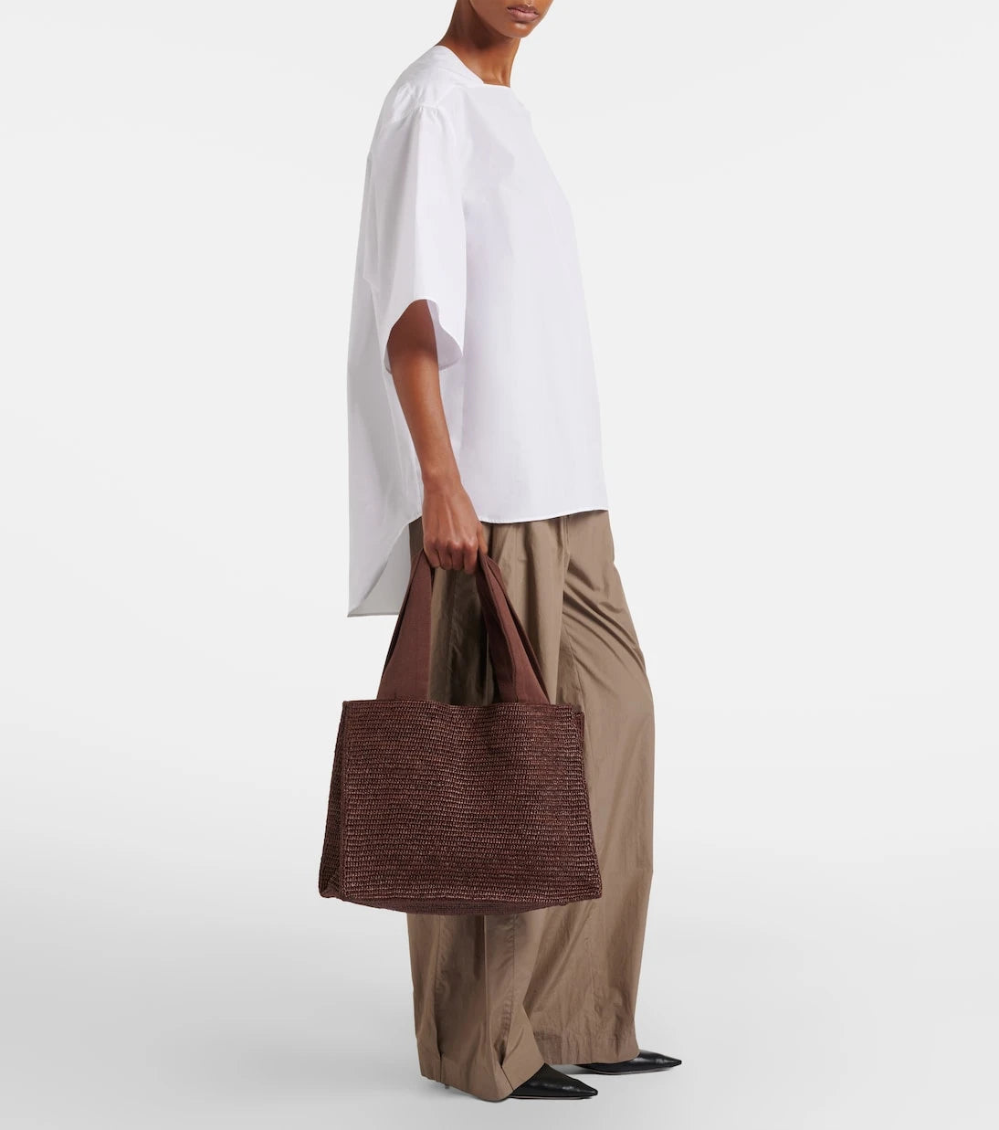 The Row - Loretta raffia tote bag